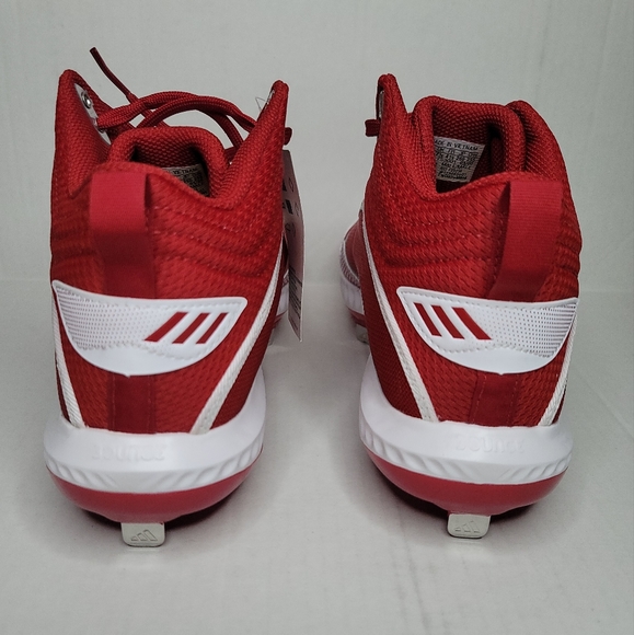 adidas Icon 6 Bounce Mid Baseball Cleats Red FV9356 Men's Size 8 New. - Picture 4 of 8